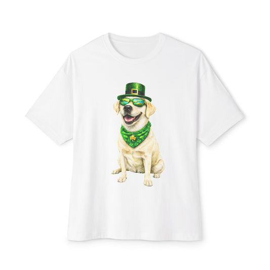 White Labrador Sunglasses Tee Saint Patrick's Day — Cool Lab Graphic T-Shirt